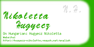 nikoletta hugyecz business card